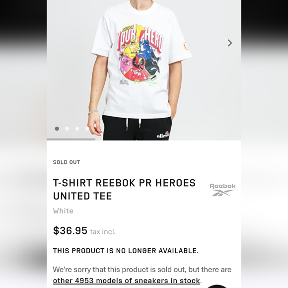 Reebok Mighty Morphin Power Rangers cotton tee, Rare Find - Picture 11 of 11